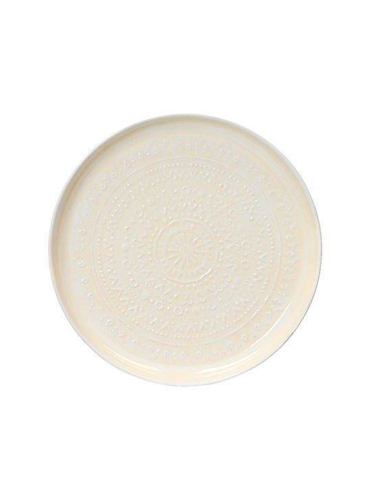 Round Side Table Metal White L40xW40xH43cm.