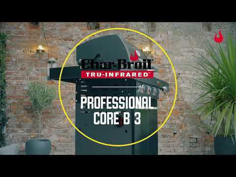 Char-Broil Professional CORE B 3 EuroFlex Ψησταριά Υγραερίου Σχάρας 61.5x44.5εκ. με 3 Εστίες 7.48kW και Πλαϊνό Μάτι 3.8kW