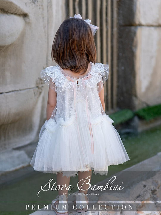 Stova Bambini White Baptism Dress made of Tulle