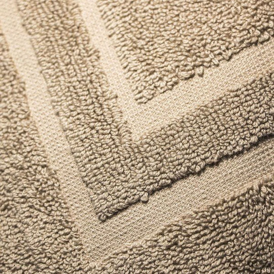Lino Home Solid Ξενοδοχειακό Πατάκι Μπάνιου Μπεζ 50x75εκ.