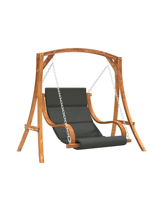 Vidaxl Schaukelstuhl Massivholz Fichte Teak-Finish Anthrazit Kissen Vidaxl Schaukelstuhl Massivholz Fichte Teak-Finish Anthrazit Kissen