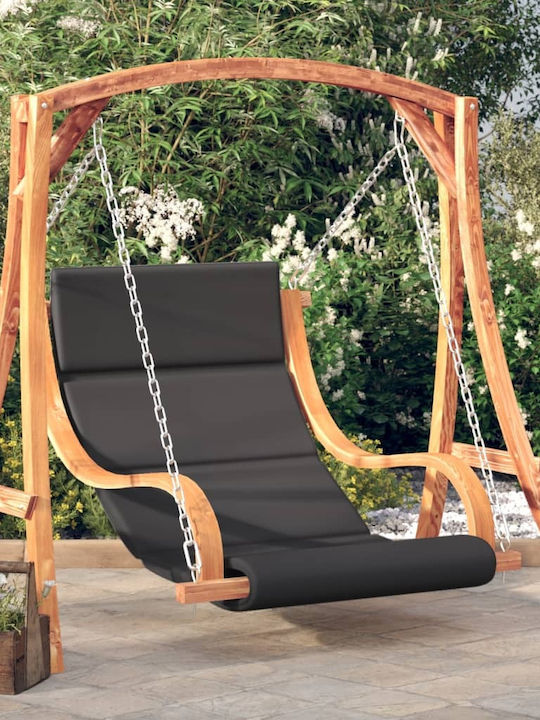 Vidaxl Scaun Balansoar Lemn Masiv de Molid Finisaj Teak Pernă Antracit