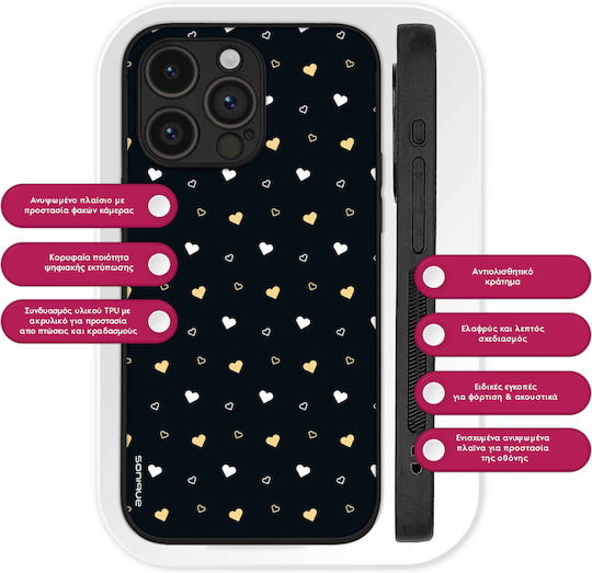 Sonique Heart Serie Hülle Oneplus 10t Schwarz 01
