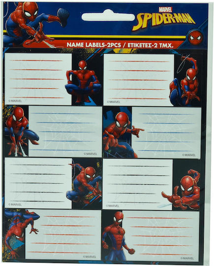Gim Notebook Labels Spiderman 2pcs