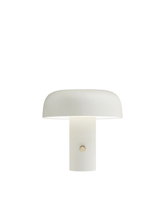 Viokef Metal Table Lamp LED with Beige Shade and Base