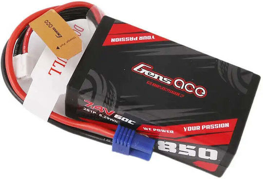 Gens Ace G-Tech Батерия Li-Po 7.4V 850mAh 60C 2S за RC Превозно Средство