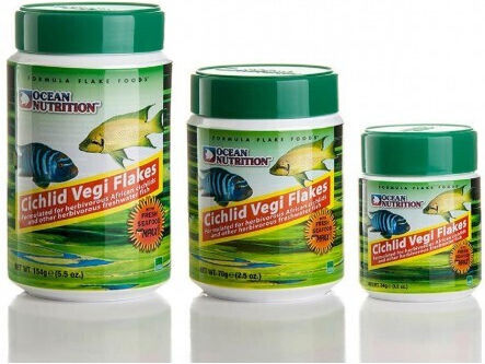 Ocean Nutrition Vegi Cichlid Food Flakes with Spirulina 71gr
