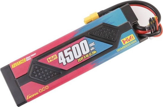 Gens Ace Advanced Μπαταρία Li-Po 11.4V 4500mAh 100C 3S XT60 για Τηλεκατευθυνόμενο