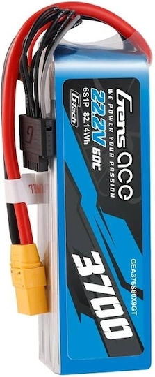 Gens Ace Gens Ace Klassische Li-Po Batterie 22,2V 3700mAh 60C 6S XT60 für RC-Fahrzeug