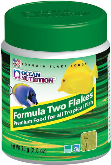 Ocean Nutrition Formula Two Tropical Fish Food Flakes with Spirulina 71gr
