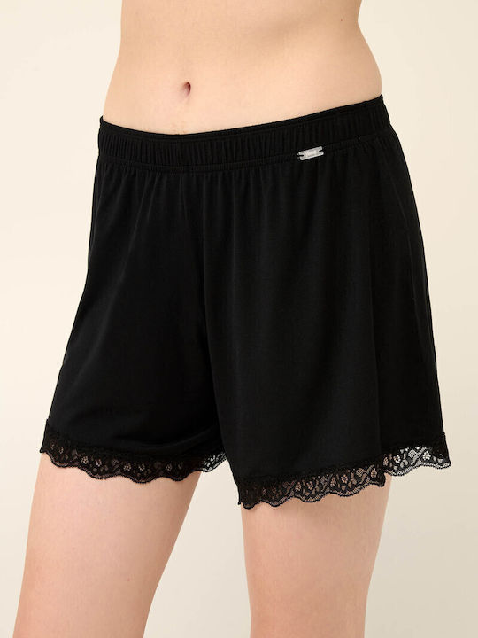 Vamp Winter Damen Pyjama-Shorts Black