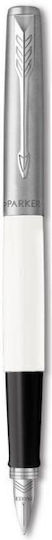 Parker Jotter Pen Set Rollerball with Fountain Pen White CT in a case (in a paper cassette)