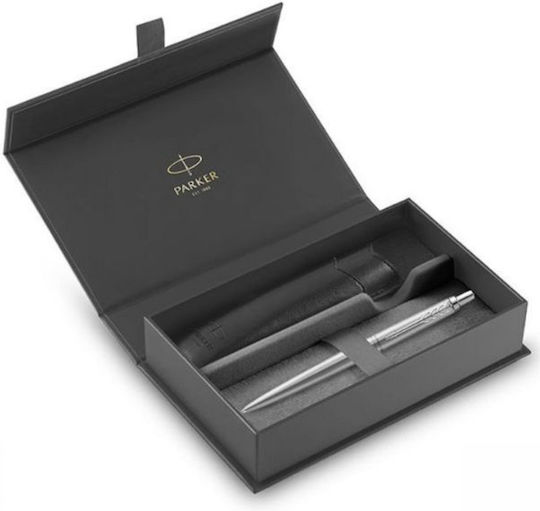 Parker Jotter Xl Pen Set Ballpoint made of Steel Gray in a case