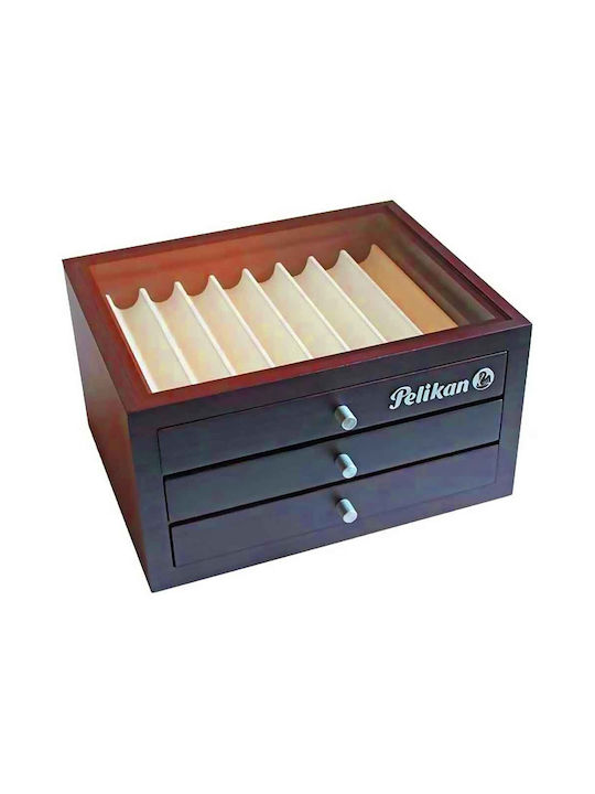 Pelikan Decorativ Pentru Birou Din Lemn 20x25x13,5 Cm În Culoare Maro
