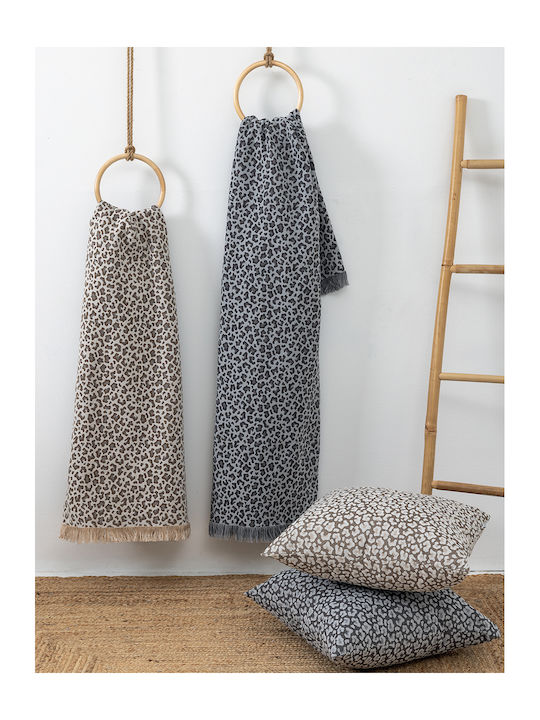 Palamaiki Lepard Armchair Throw 180x180cm Gray