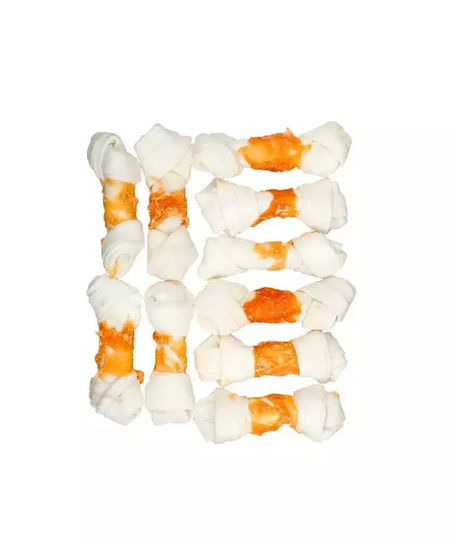 Voskes Voeders White Skin Knotted Chicken Κόκκαλο Κόμπος Ασβεστίου για Σκύλους Small 10εκ. 10τμχ
