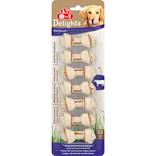 8in1 Delights Os Nod pentru câini Natural XSmall 84gr 7buc