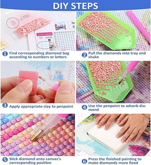 Mishbay 5d Segeltuch Diamond Painting Kit 40x40cm