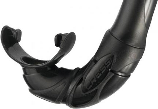 CressiSub Corsica Snorkel Black with Silicone Mouthpiece