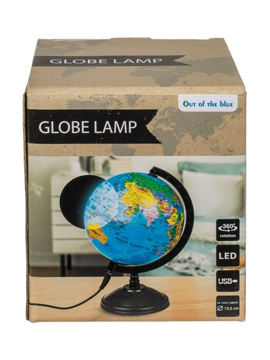 Best For Life Philosophy Illuminated World Globe with Diameter 15.5cm