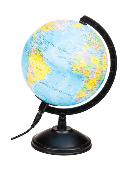 Best For Life Philosophy Illuminated World Globe with Diameter 15.5cm
