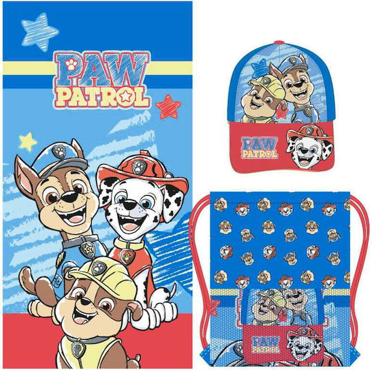 Cerda Kinder-Strandtuch Blau Pfoten-Patrouille 33x27cm