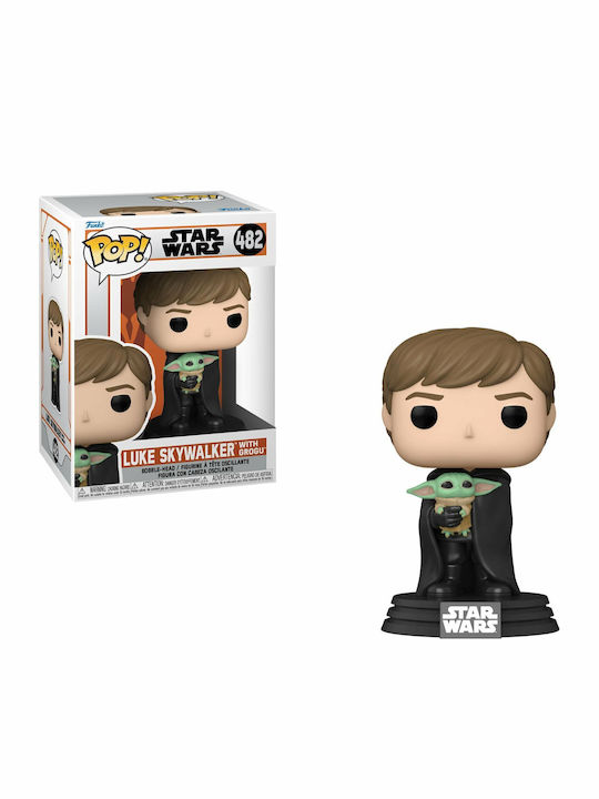 Funko Pop! Filme: Star Wars: Der Mandalorianer - Luke Skywalker mit Grogu 482 Wackelkopf Exklusiv