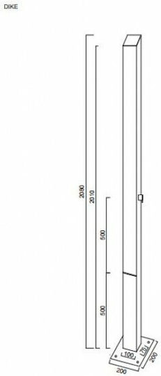Icos Dike Pool Shower Height 208cm Silver
