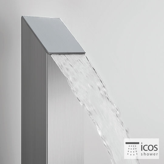 Icos Dike Pool Shower Height 208cm Silver