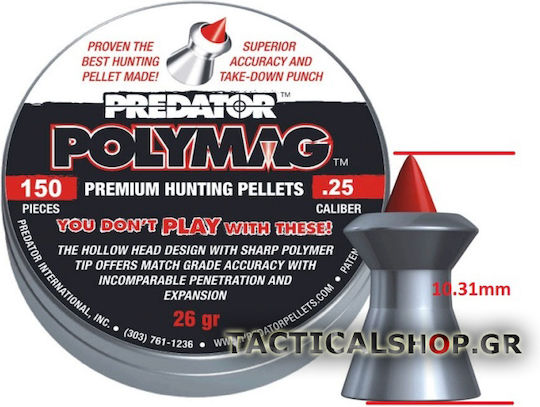 JSB Match Diabolo Polymag Predator 150τμχ 6.35mm