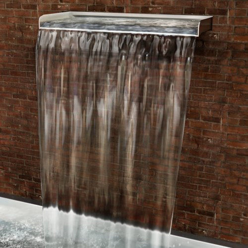 Rectangular Pool Waterfall Stainless Steel Water Blade Width 150 Cm Size 150 X 11.5 X 8 Cm