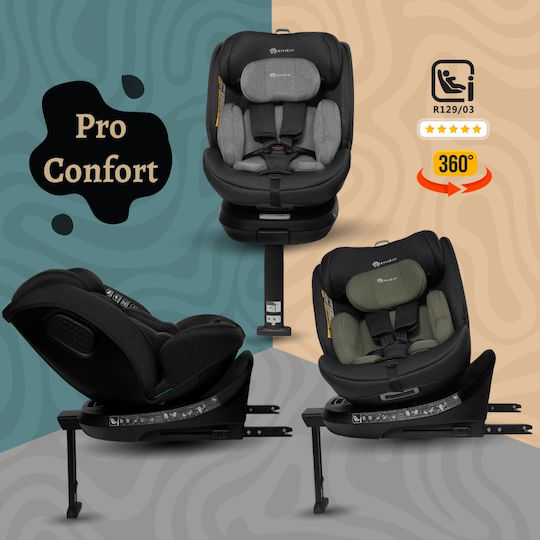 AppeKids Καθισματάκι Αυτοκινήτου i-Size με Isofix Μαύρο 0-36 kg