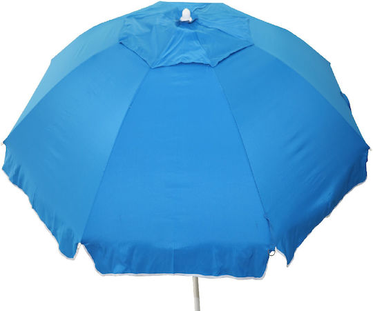 Campus Folding Beach Umbrella Diameter 2m with UV Protection and Air Vent Blue