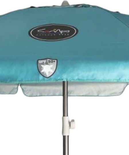 Campo Cuba 200 Beach Umbrella Diameter 1.90m with UV Protection and Air Duct Blue