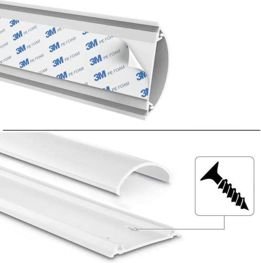 Pvc Cable Concealer Channel 100x7x2.1 Cm 220894