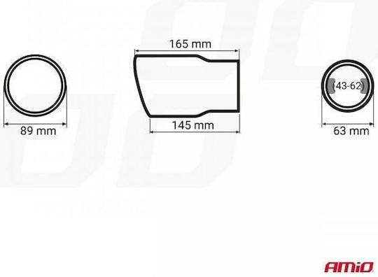 AMiO Exhaust Muffler Universal