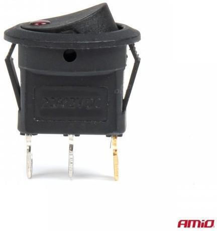 AMiO Comutator On/Off auto 12V Universal Roșu