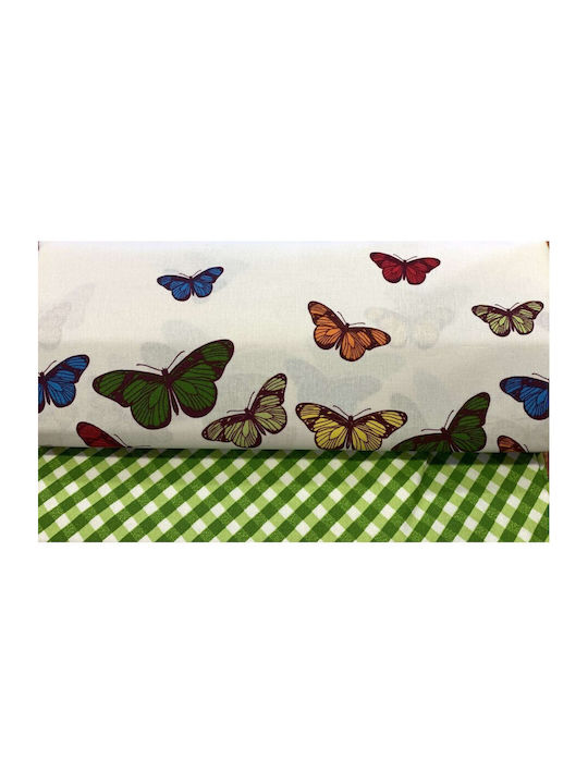 Vallesusa Casa Tischtuch Butterflies Green 150x220cm