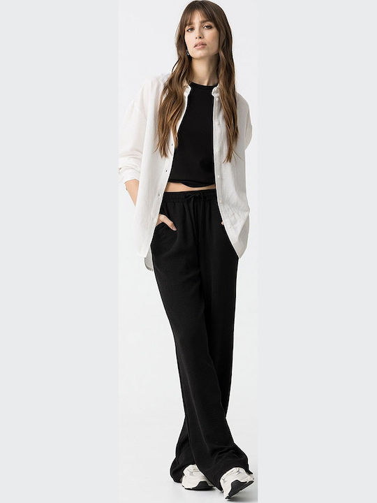 Women's Fabric Trousers Black