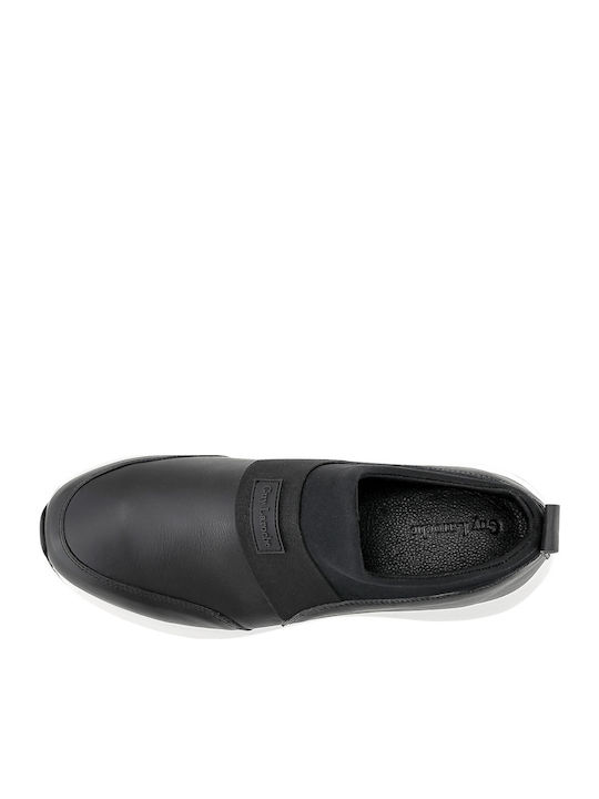 Cress Men's Leather Slip-Ons Black