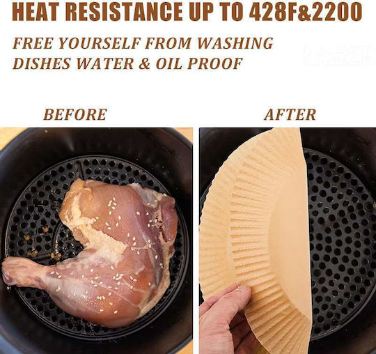 Acp Non-Stick Paper Air Fryer 16x16cm 50pcs