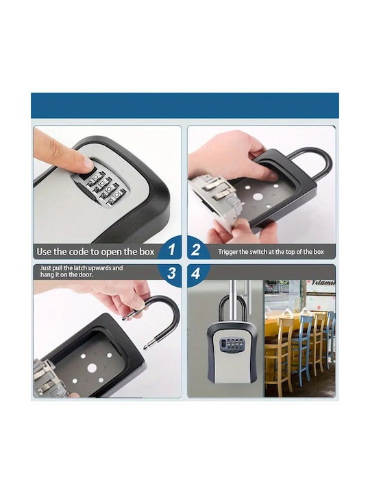 Κλειδοθηκη Τοιχου Ενισχυμενo Abs Airbnb Κρεμαστο 11x9cm