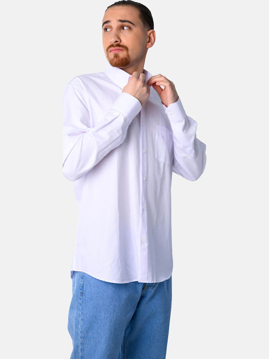 Langärmlig Hemd White