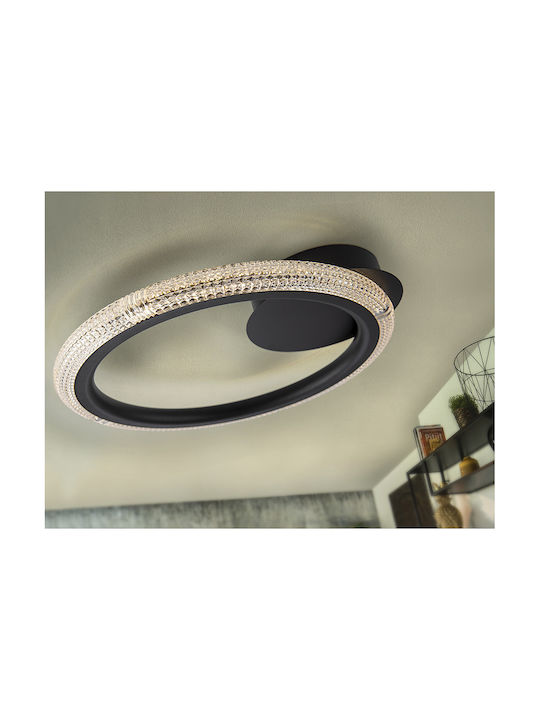 Ring Осветително тяло За стена с вграден LED Черен 40см.