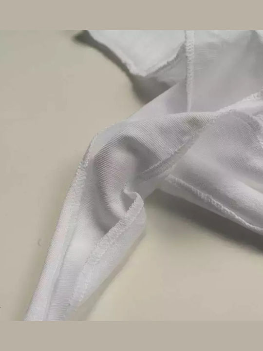 Παιδικό Crop Top Αμάνικο Λευκό