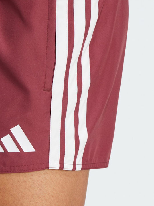 3-Stripes Men's Swimwear Shorts Bordeaux, White Striped