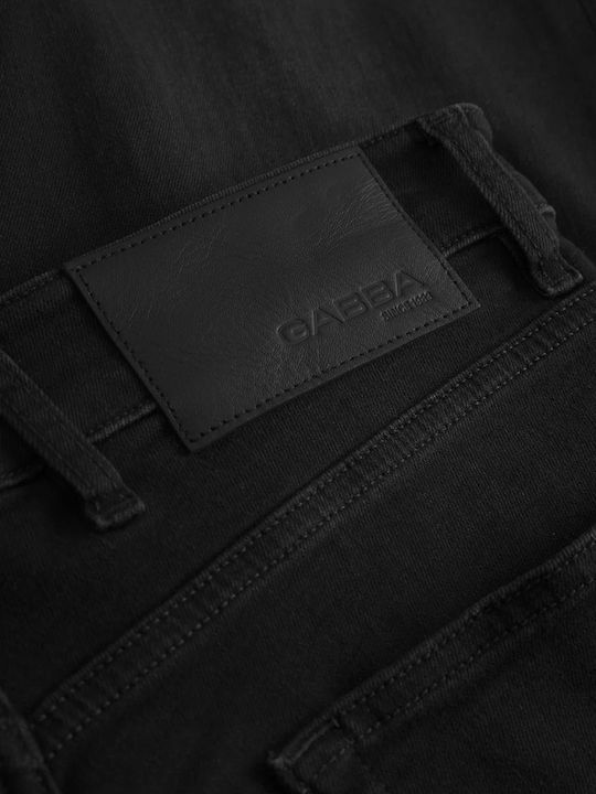 Alex Men's Elastic Jeans Pants with Regular Fit Black Denim