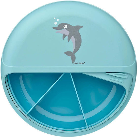 Carl Oscar Plastic Kids' Food Container Blue