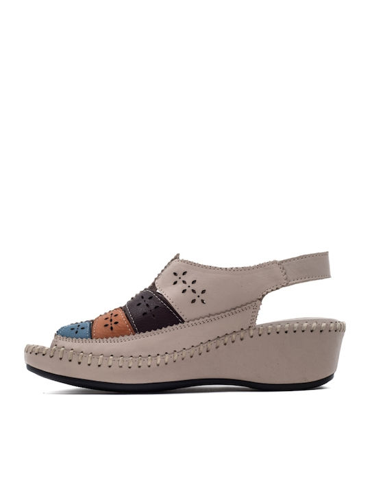 Anatomic Women's Leather Platform Shoes Gray
