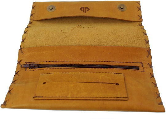 PO.S Leather Tobacco Pouch With Snap Closure Pink